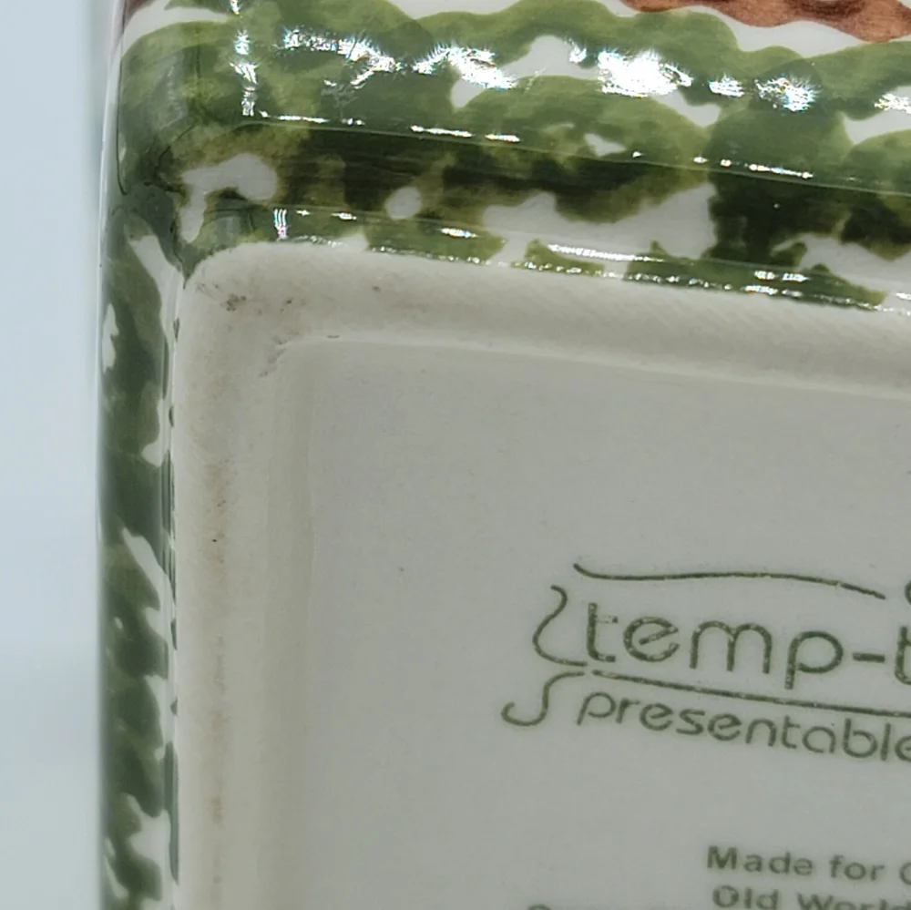 Temp-tations by Tara Old World Green 10oz Ramekins Set of 2 Handpainted Bakeware